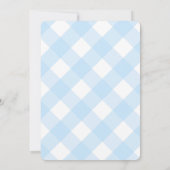 Invitation Bal Topiaire Classique Avec Baby shower Bow Boy (Dos)