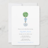 Invitation Bal Topiaire Classique Avec Baby shower Bow Boy (Devant)