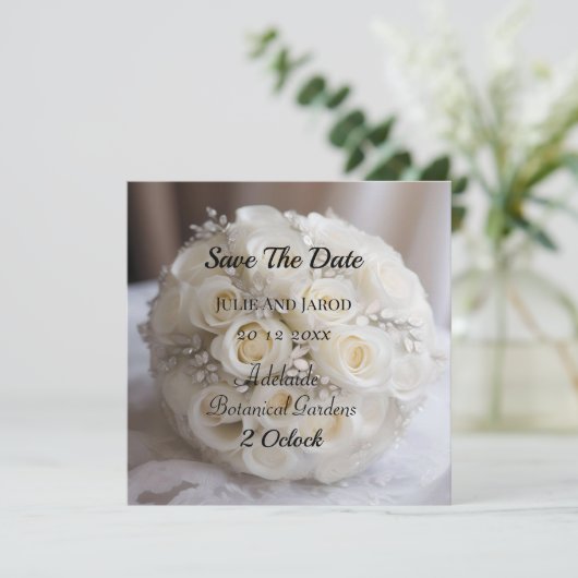 Invitation Bal Topiaire Rose Blanc, (Debout devant)