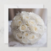 Invitation Bal Topiaire Rose Blanc, (Dos)