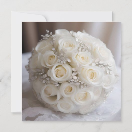 Invitation Bal Topiaire Rose Blanc, (Dos)