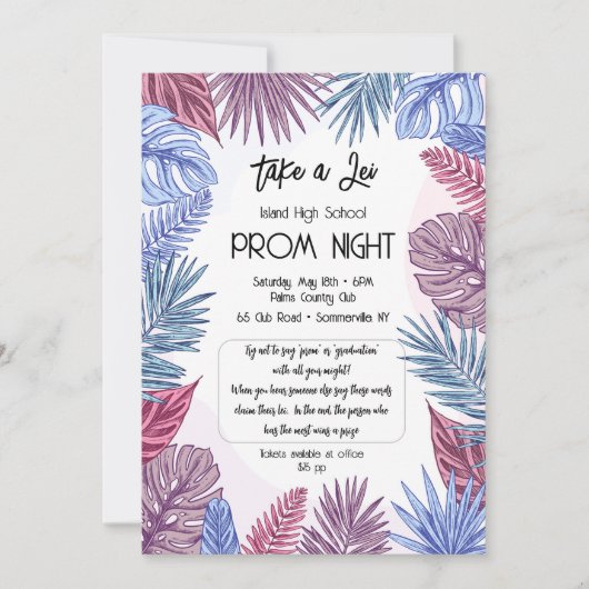 Invitation Bal Tropical (Devant)