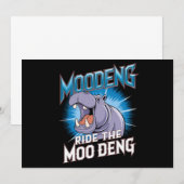 Invitation Balade à dos d'hippopotame de MOO DENG (Devant / Derrière)