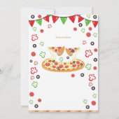 Invitation Balade Amusante Anniversaire, Pizza Anniversaire (Dos)