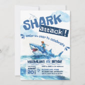 Invitation Balade de requin Fête d'été Anniversaire (Devant)
