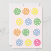 Invitation Balade en rampe beige Pickleball Thème 1er anniver (Dos)