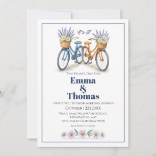 Invitation Balade en vélo romantique Mariage Cottagecore Amou