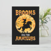 Invitation Balais pour les amateurs Sorcière à cheval Hallowe (Debout devant)