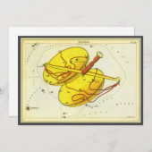 Invitation Balance de la constellation vintage Libra Urania's (Devant / Derrière)