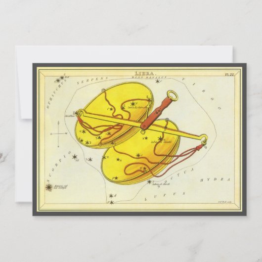 Invitation Balance de la Vierge antique Constellation Miroir (Devant)