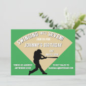 Invitation Balancer dans un anniversaire de baseball (Debout devant)