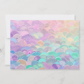 Invitation Balances de sirène filles crêpes rose cheveux glam (Dos)