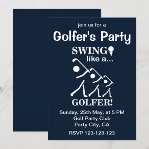 Invitation Balancez comme un golfeur Fête de golf