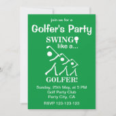 Invitation Balancez comme un golfeur Fête de golf (Devant)