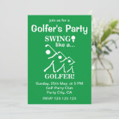 Invitation Balancez comme un golfeur Fête de golf (Debout devant)