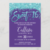 Balayage blanc violet Aqua Parties scintillant ble