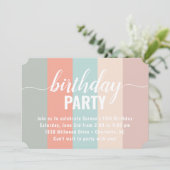 Invitation Balayage couleur terre et boue Anniversaire (Debout devant)