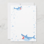 Invitation Balayage de la fête d'été de requin Anniversaire d (Dos)