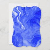 Invitation Balayage en marbre bleu Étoile de David Bar Bat mi (Dos)