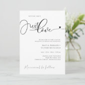 Invitation Balck moderne Sage et blanc Mariage simple Invitat (Debout devant)