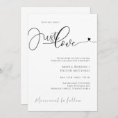 Invitation Balck moderne Sage et blanc Mariage simple Invitat (Devant / Derrière)