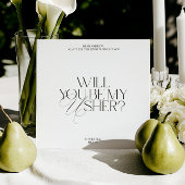 Invitation Balck & White Modern Classic Usher Proposal Card