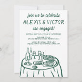 Invitation Balcon à dîner fantaisiste sur mesure pour fêtes d (Devant)