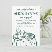 Invitation Balcon à dîner fantaisiste sur mesure pour fêtes d (Debout devant)