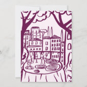 Invitation Balcon de dîner fantaisiste personnalisé dessiné à (Dos)