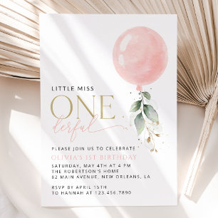 Invitation Balcon rose, Eucalyptus, Verdure, Premier Annivers