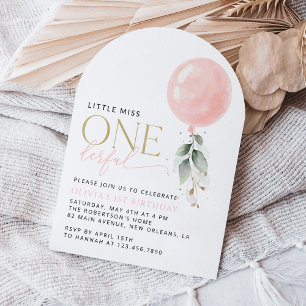 Invitation Balcon rose, Eucalyptus, Verdure, Premier Annivers