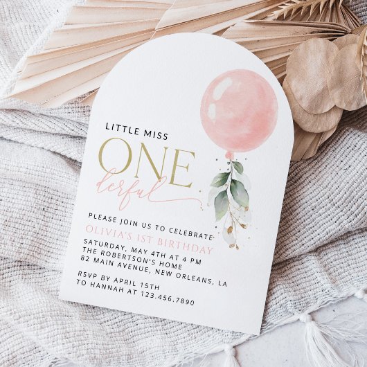 Invitation Balcon rose, Eucalyptus, Verdure, Premier Annivers
