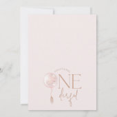 Invitation Balcon rose moderne 1er anniversaire impeccable (Dos)