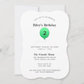 Invitation Balcon Vert Moderne Minimal N'Importe Quel Numéro  (Devant)