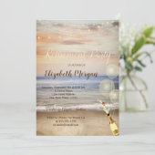 Invitation Balcons Ciel de sable de plage, Retraite des vins (Debout devant)