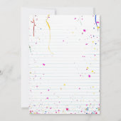 Invitation Balcons & Confetti Sweet sixteen fête d'anniversai (Dos)