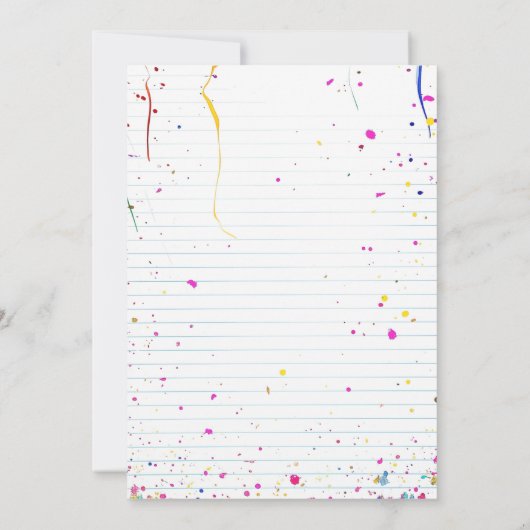 Invitation Balcons & Confetti Sweet sixteen fête d'anniversai (Dos)