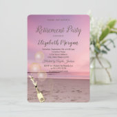 Invitation Balcons De Sable De Plage Couché De Soleil, Retrai (Debout devant)