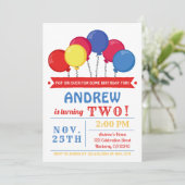 Invitation Balcons fête d'anniversaire (Debout devant)