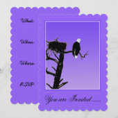 Invitation Bald Eagle at Sunset - Art original de la faune (Devant / Derrière)