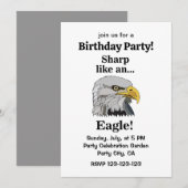 Invitation Bald Eagle Birthday Party (Devant / Derrière)