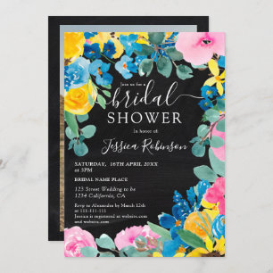 Invitation Baldaquin rustique floral photo nuptiale douche