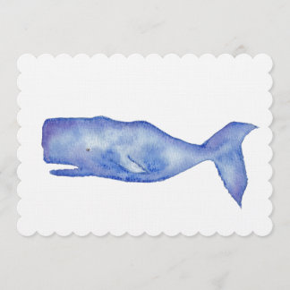 Invitation Baleine à l'aquarelle