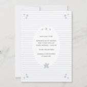 Invitation Baleine à main mignonne Baby shower bleu Dusty (Dos)