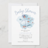 Invitation Baleine Aquarelle sous le Baby shower de mer Invit (Devant)