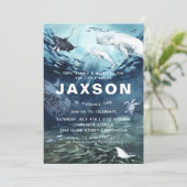 Invitation Baleine de Beluga | Ocean Birthday Party (Debout devant)