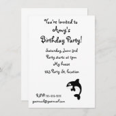 Invitation Baleine de Cute-Orca (Devant / Derrière)