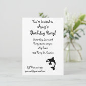 Invitation Baleine de Cute-Orca (Debout devant)