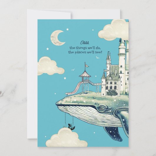 Invitation Baleine Magic Vol 2 fête d'anniversaire (Dos)