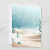 Invitation Baleine mignonne sous le Baby shower marin (Dos)